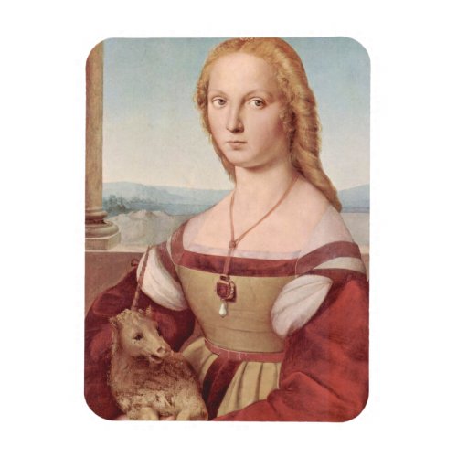 Raphael Lady and Unicorn Classic Magnet