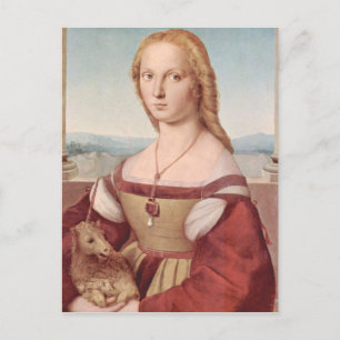 Raphael Lady and Unicorn Classic Postcard