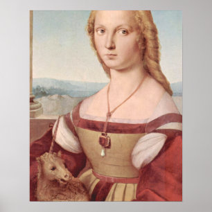 Raphael Lady and Unicorn Classic Poster