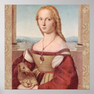 Raphael Lady and Unicorn Classic Poster