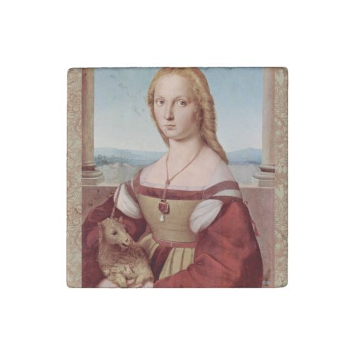 Raphael Lady and Unicorn Classic Stone Magnet