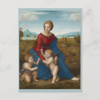 Raphael Madonna in Meadow Postcard