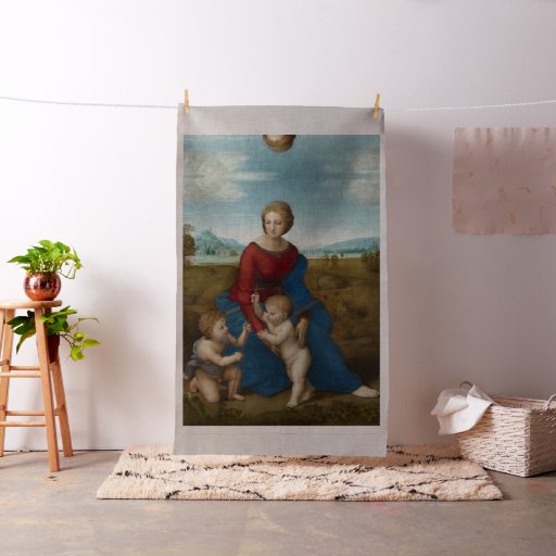 Raphael - Madonna in the Meadow - Raffaello Santi Fabric