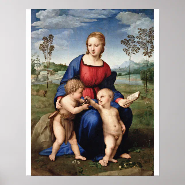 Reproduction Tableau – La Vierge Au Chardonneret (Madonna Of The Goldfinch) – Raphaël – Neuf