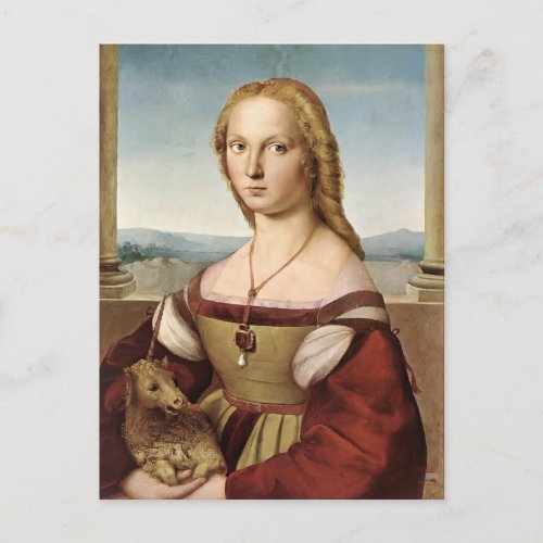 Raphael_ Portrait of a Lady with a Unicorn Postcard