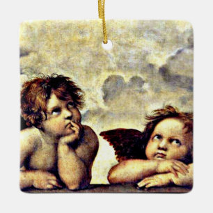 Raphael: Putti, Detail from the Sistine Madonna, Ceramic Ornament