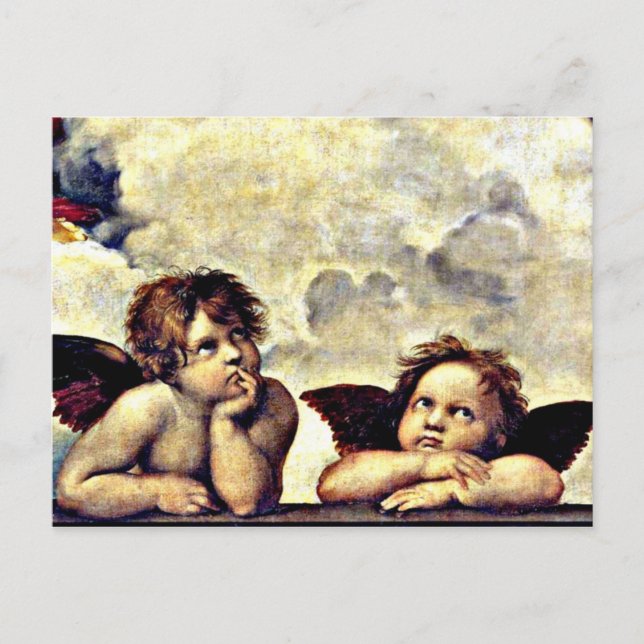 Raphael: Putti, Detail from the Sistine Madonna Postcard (Front)