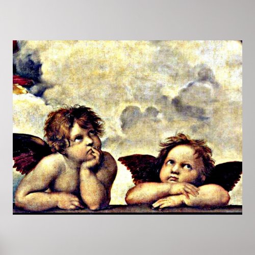 Raphael Putti Detail from the Sistine Madonna Poster