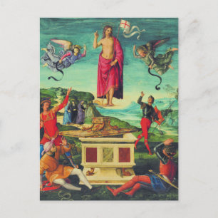 Raphael Resurrection Of Jesus Christ Art Announcement Postcard