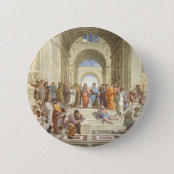 Raphael’s The School Of Athens Button by ThinxShop at Zazzle