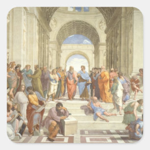 Raphael’s The School of Athens Square Sticker
