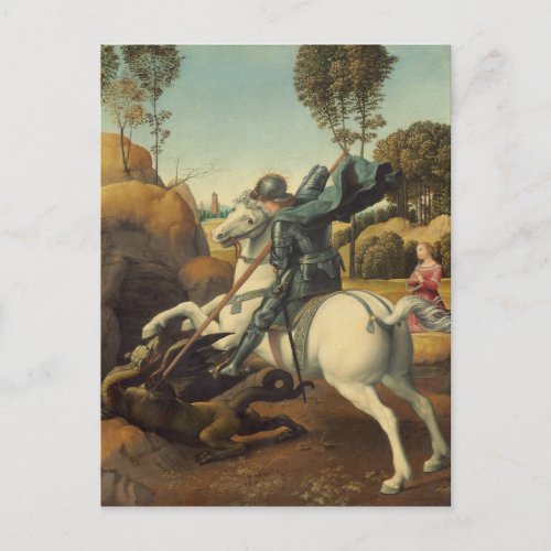 Raphael _ Saint George and the Dragon Postcard