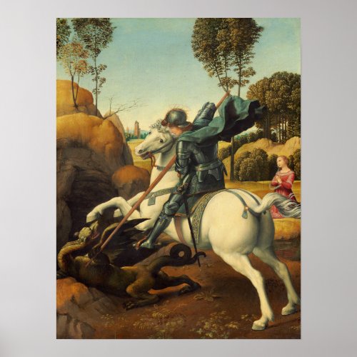 Raphael _ Saint George And The Dragon Poster