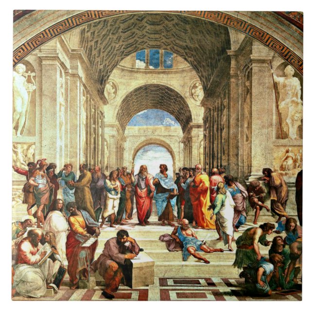 Raphael - School of Athens Ceramic Tile (Front)
