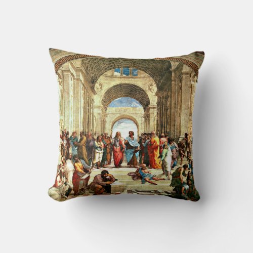 Raphael _ School of Athens Throw Pillow