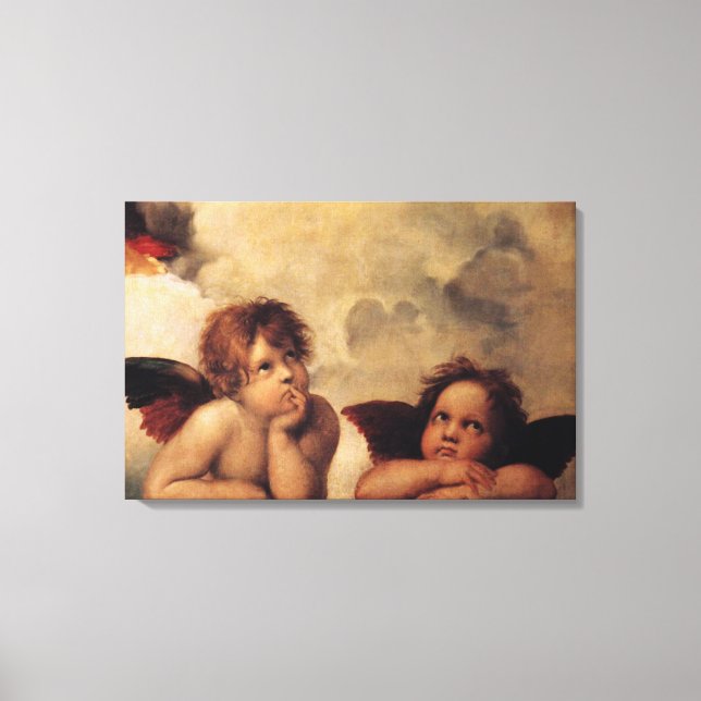 Raphael,Sistine Cherub Canvas Print (Front)