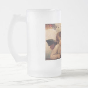 Raphael,Sistine Cherub Frosted Glass Beer Mug