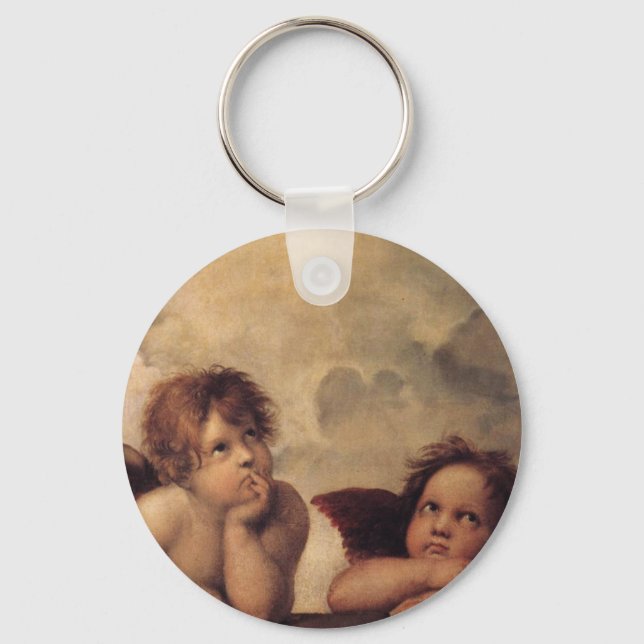 Raphael,Sistine Cherub Keychain (Front)