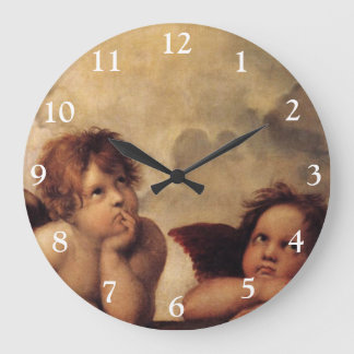 Raphael,Sistine Cherub Large Clock