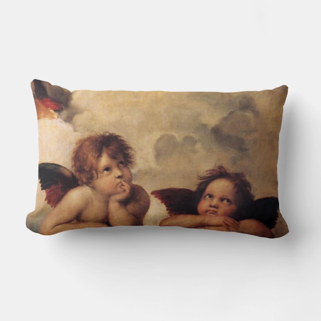 Raphael, Sistine Cherub Lumbar Pillow (Front)