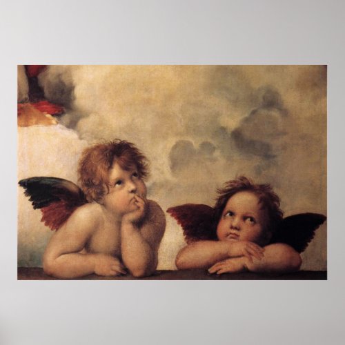 RaphaelSistine Cherub Poster