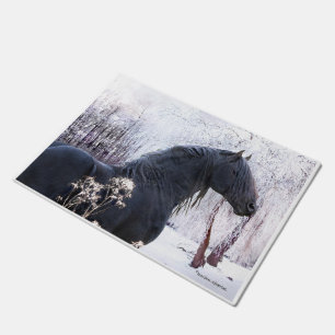 "Raphael & Snowy Trees" Doormat