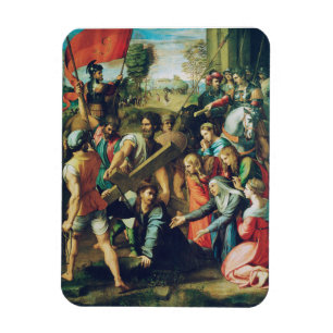 Raphael Spasimo Christ Falling Under Cross Art Magnet