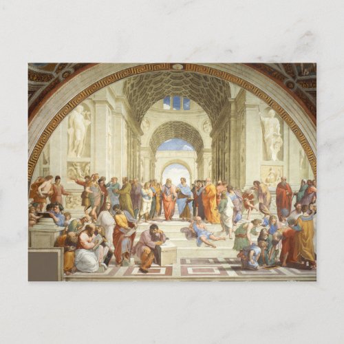 Raphael _ The school of Athens 1511 Postcard