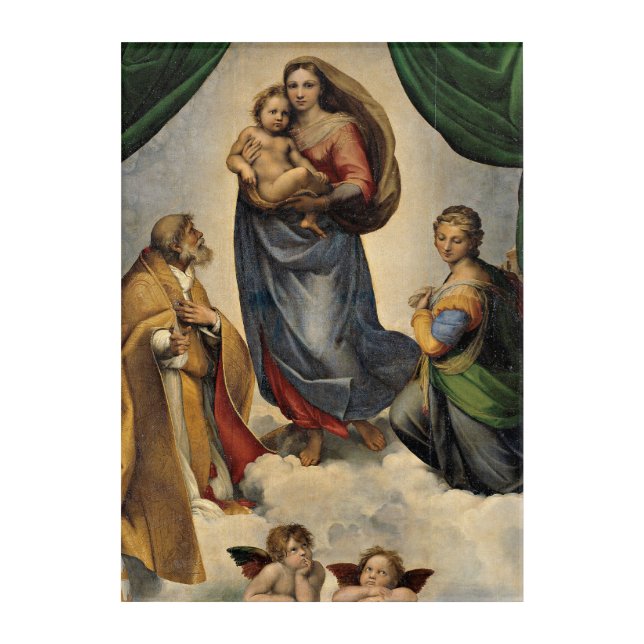 Raphael - The Sistine Madonna Acrylic Print (Front)