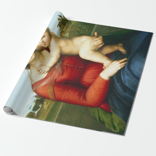 Raphael The Small Cowper Madonna Wrapping Paper (Unrolled)