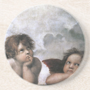 Raphael Two Angels Drink Coaster