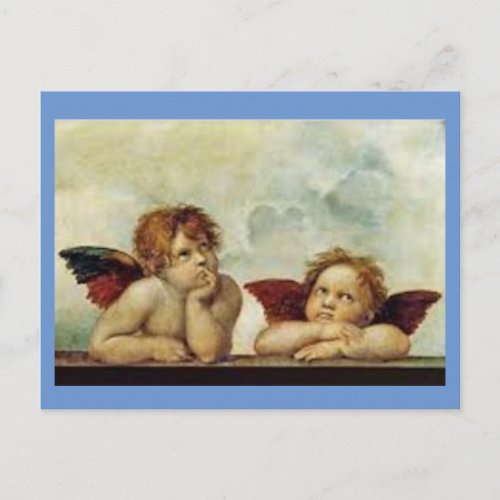 Raphael Two Angels Painting Postcard