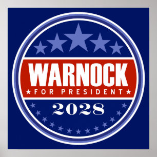Raphael Warnock for President 2028 Poster