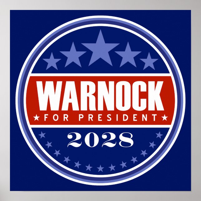 Raphael Warnock for President 2028 Poster (Front)