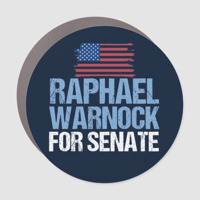Raphael Warnock for Senate 2022 Georgia Election Car Magnet (Front)