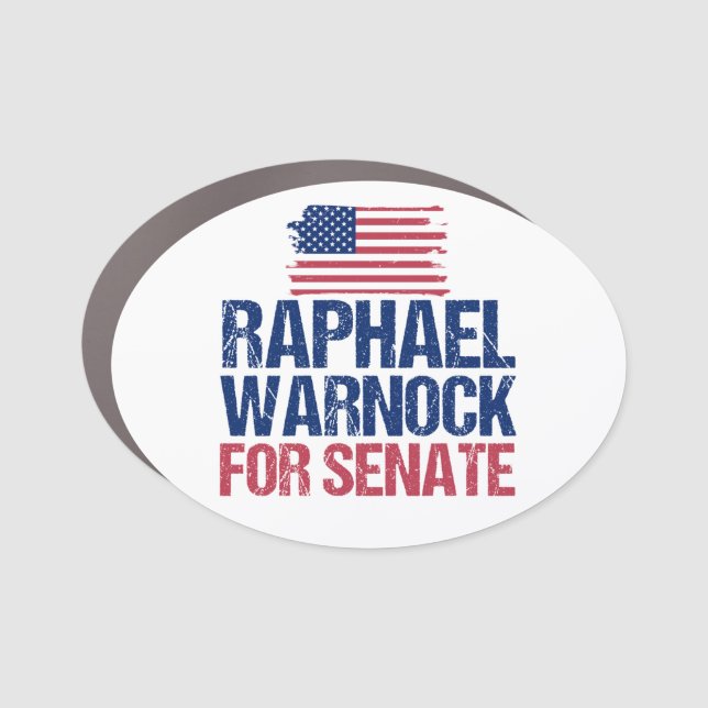 Raphael Warnock for U.S. Senate 2022 Election Car Magnet (Front)