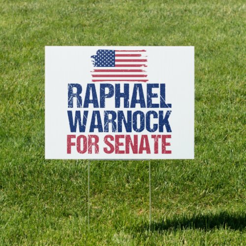 Raphael Warnock for US Senate 2022 Election Yard Sign