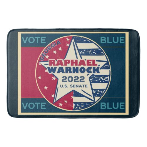 Raphael Warnock Georgia Senator 2022 Vote Blue Bath Mat