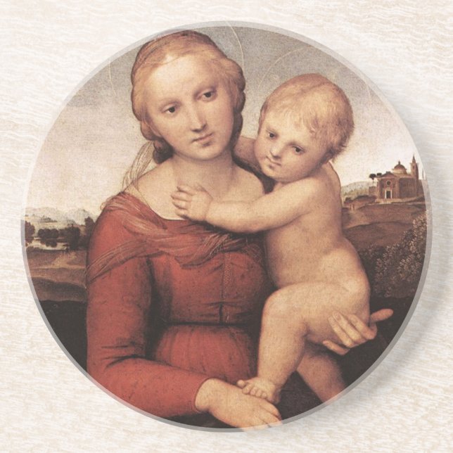 Raphael's Beautiful Madonna Drink Coaster (Front)