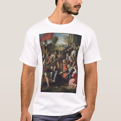Raphaels Christ Falling on the Way to Calvary T_Shirt
