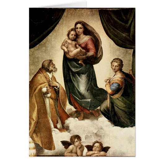 Raphael's Classic "Sistine Madonna" (circa 1513) Cards (Front)