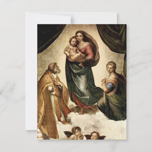 Raphaels Classic Sistine Madonna circa 1513 Invitation