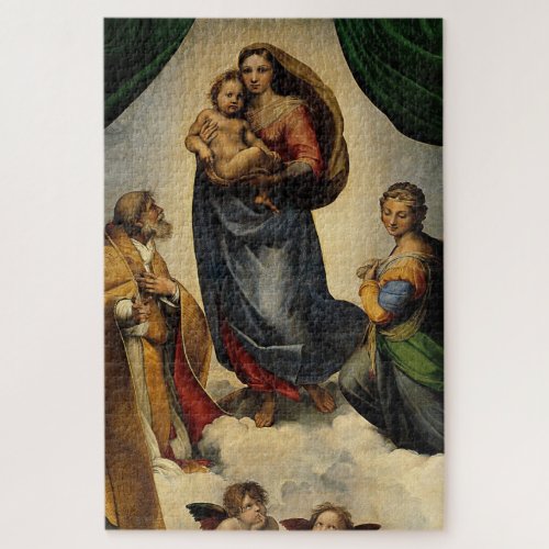 Raphaels Classic Sistine Madonna circa 1513 Jigsaw Puzzle