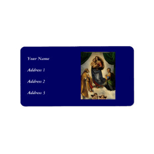 Raphael's Classic "Sistine Madonna" (circa 1513) Label