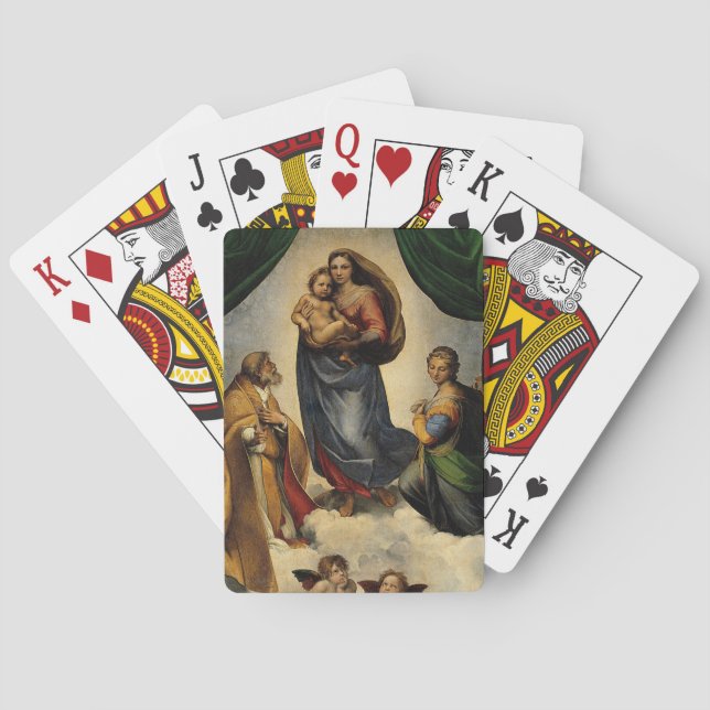 Raphael's Classic "Sistine Madonna" (circa 1513) Poker Cards (Back)