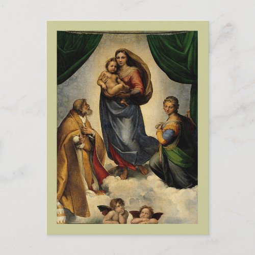 Raphaels Classic Sistine Madonna circa 1513 Postcard