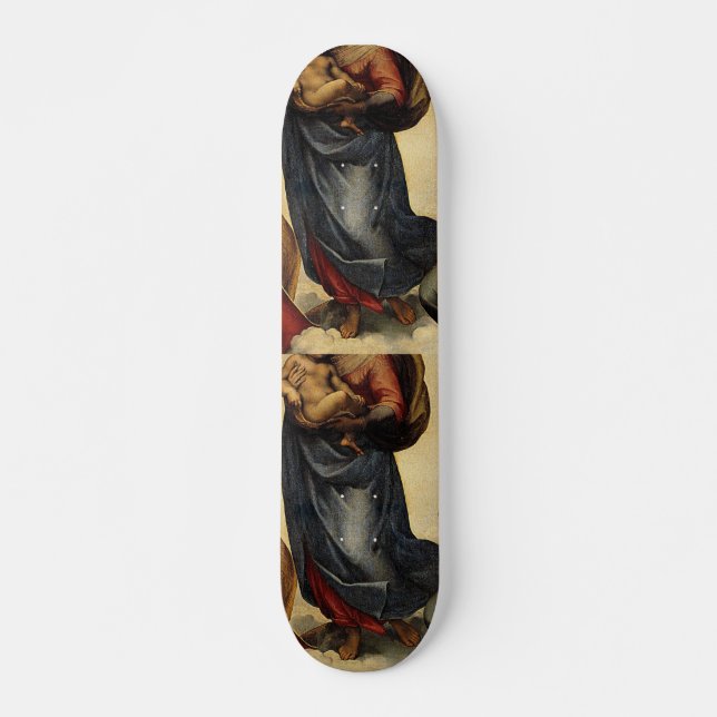 Raphael's Classic "Sistine Madonna" (circa 1513) Skateboard (Front)