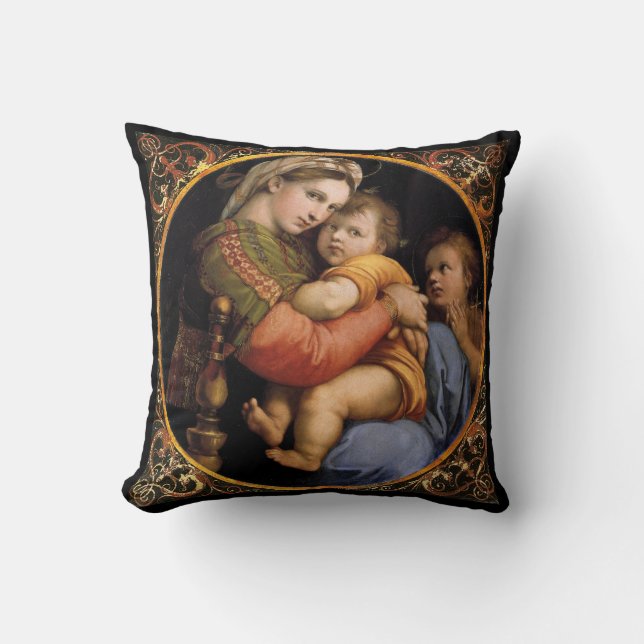 Raphael's Madonna  Throw Pillow (Front)