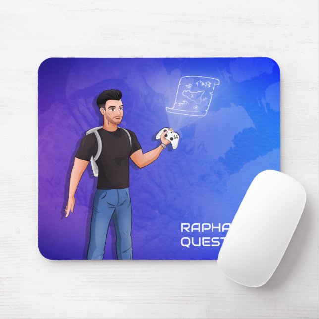 Raphael's Quest - Official Youtube Channel Mouse Pad (With Mouse)