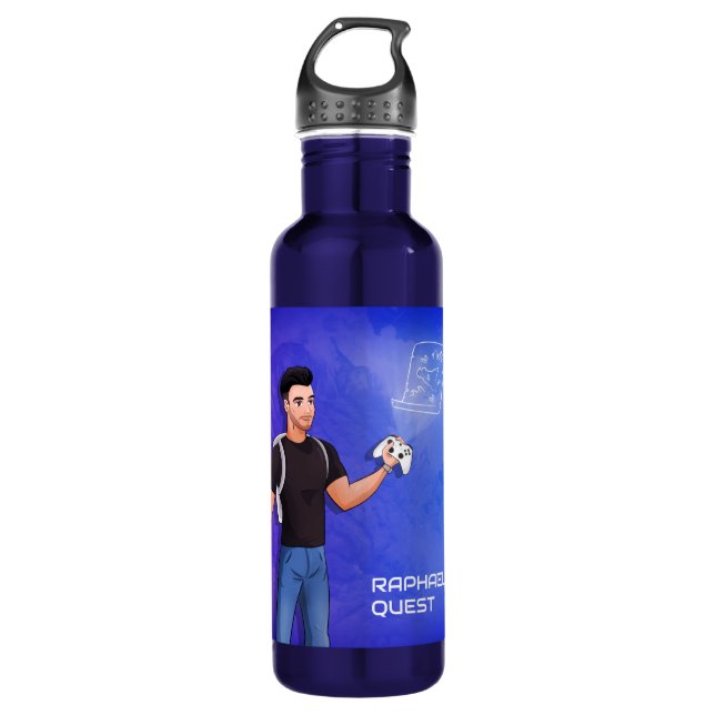 Raphael's Quest - Official Youtube Channel Stainless Steel Water Bottle (Front)